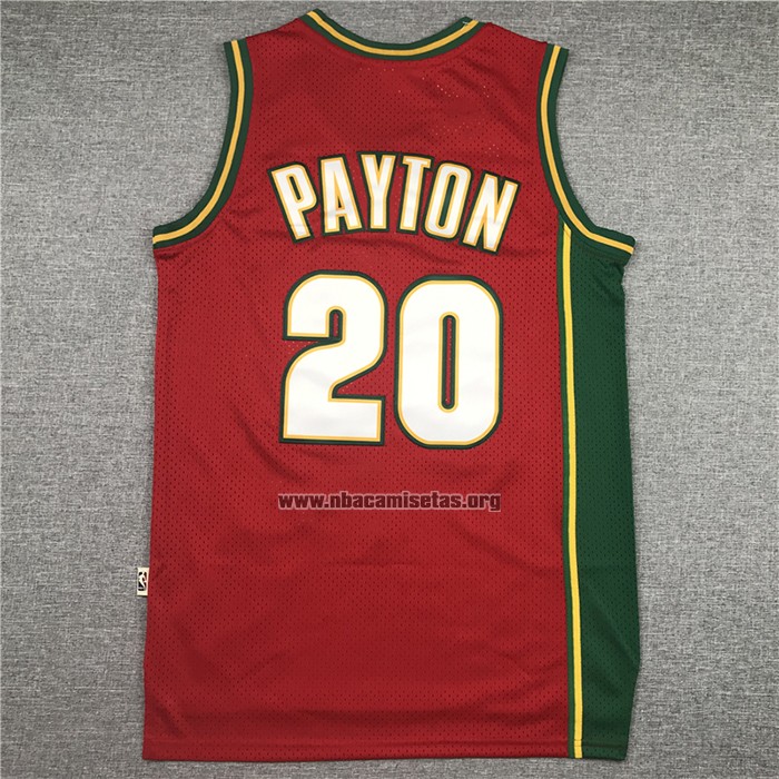 Camiseta Seattle SuperSonics Gary Payton NO 20 Historic Retro Rojo